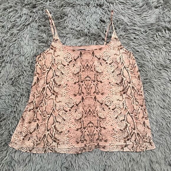 Rachel Zoe Tops - Rachel Zoe Pink Snake Skin Print Tank, Size L